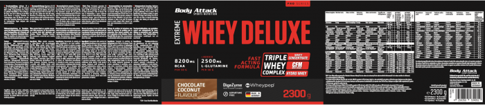 Body Attack Extreme Whey Deluxe - 2,3 kg Chocolate Coconut