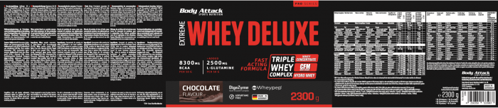 Body Attack Extreme Whey Deluxe - 2,3 kg Chocolate Cream