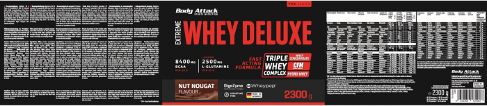 Body Attack Extreme Whey Deluxe - 2,3 kg Nut Nugat Cream
