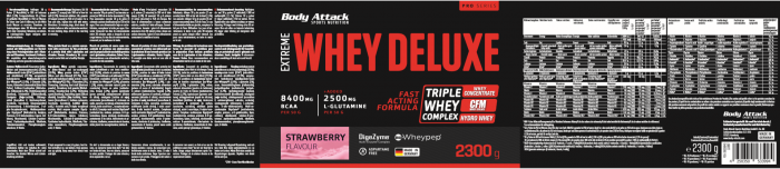Body Attack Extreme Whey Deluxe - 2,3 kg Strawberry Cream