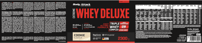 Body Attack Extreme Whey Deluxe – 2,3 kg Cookies & Cream